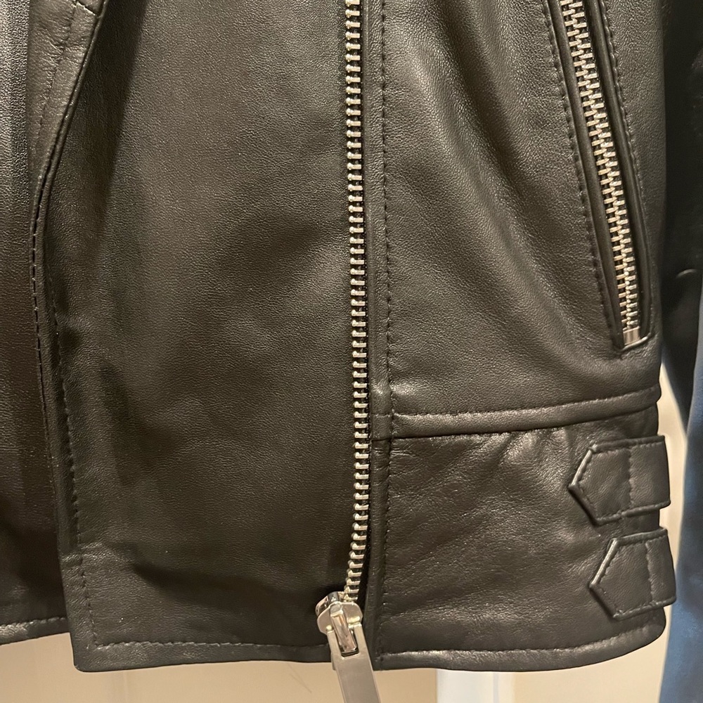 Zara Black Leather Jacket - Picture 5 of 7